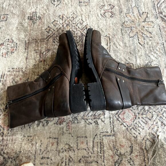 Harley Davidson Ashby Square Toe Harness Motorcycle Brown Leather Boots SZ 9.5 - Picture 9 of 12